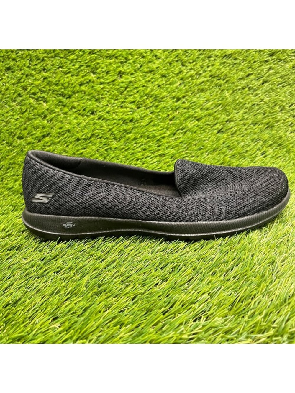 Skechers Go Walk Lite Sweet Gal Womens Size 8 Black Casual Slip On Flats Shoes